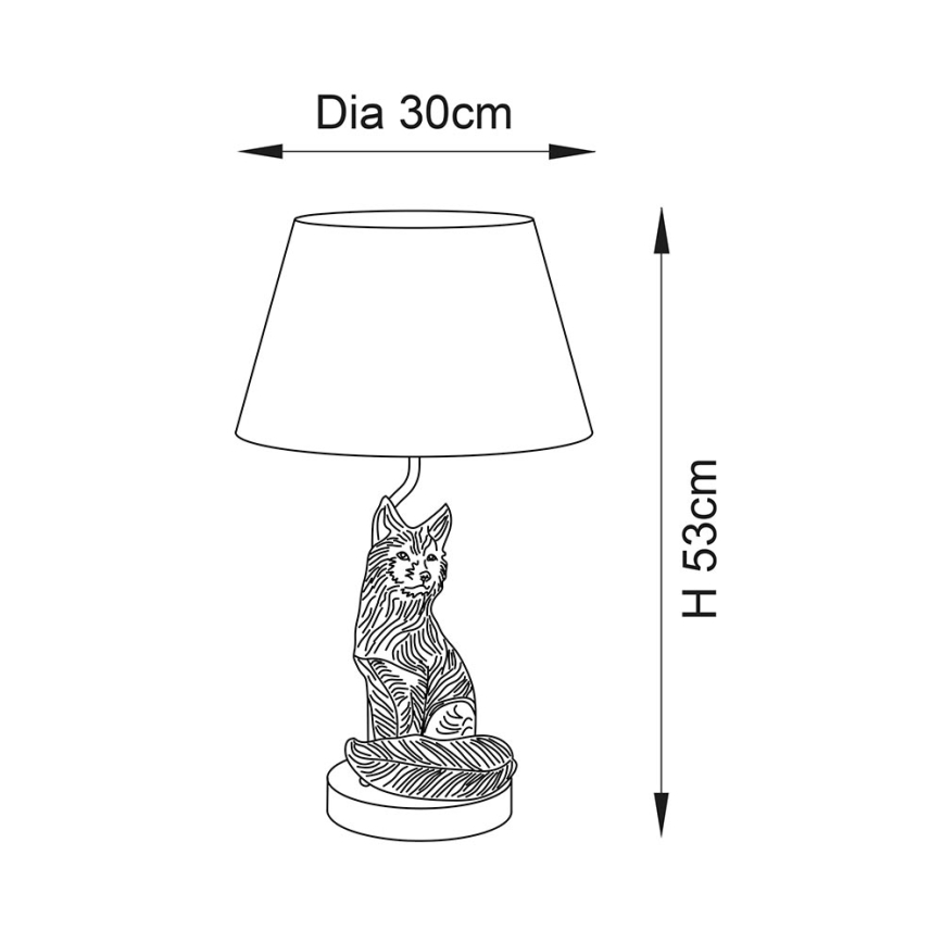 Lampă de masă Endon 106796 FOX 1xE14/6W/230V negru/alamă