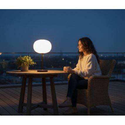 Lampă de masă LED reîncărcabilă pentru exterior, cu intensitate reglabilă VENEZIA LED/2W/5V 2700K IP54 4000 mAh neagră