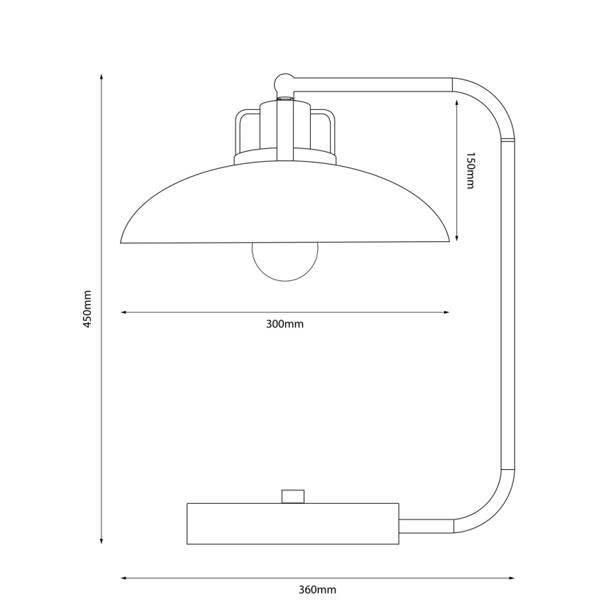 Lampă de masă FELIX 1xE27/60W/230V alb
