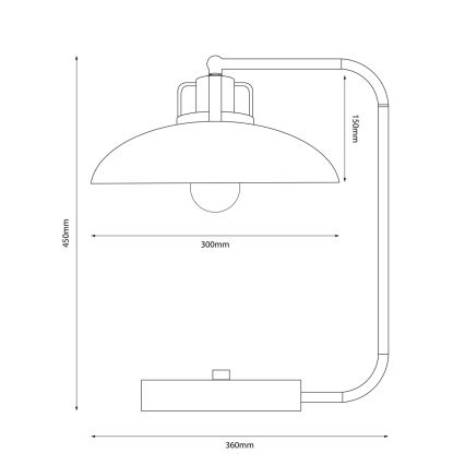Lampă de masă FELIX 1xE27/60W/230V verde