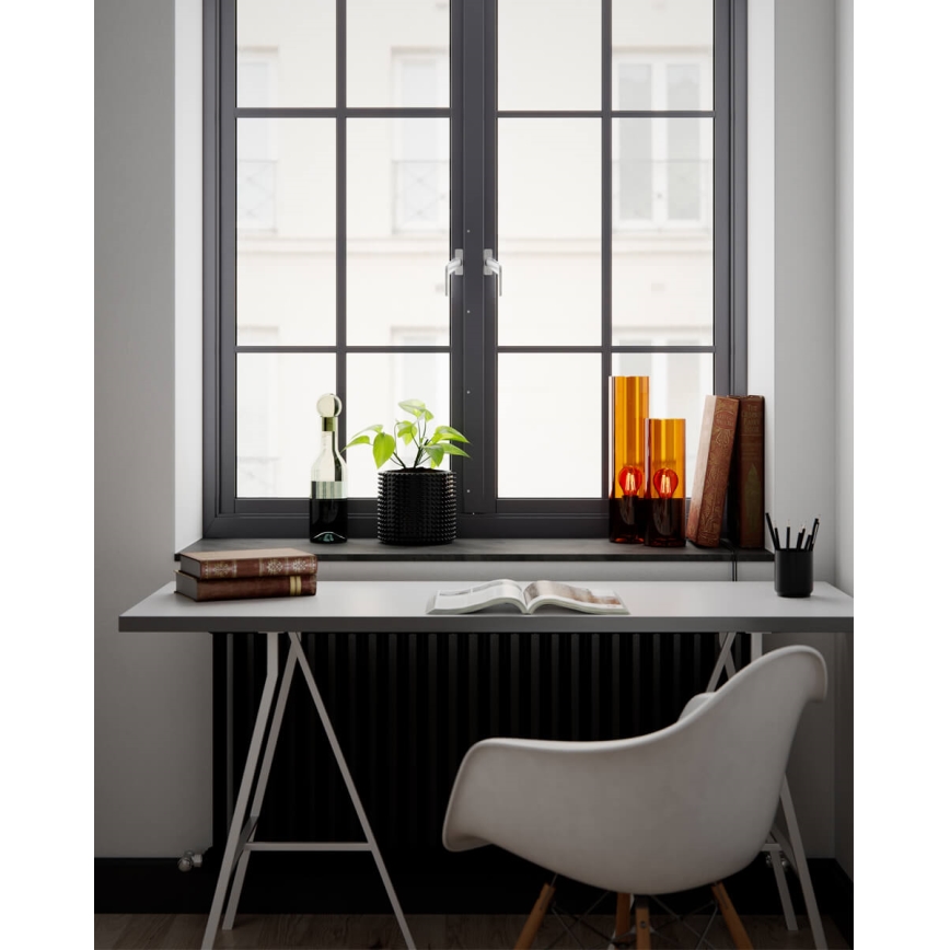 ByRydens - Lampă de masă FLAKE 1xE27/5W/230V maro/fumuriu