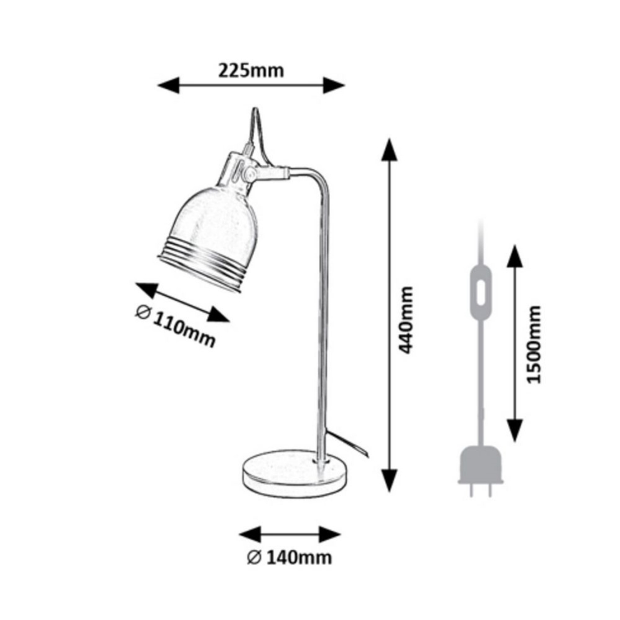Lampă de masă 1xE14/25W/230V neagră Rabalux