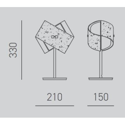Lampă de masă Gea Luce CAMILLA L P arg CAMILLA 1xE14/42W/230V argintiu