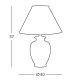 Lampă de masă GIARDINO 1xE27/100W/230V diametru 40 cm Kolarz 0014.71