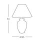 Lampă de masă GIARDINO 1xE27/60W/230V d. 25 cm Kolarz A1354.71S