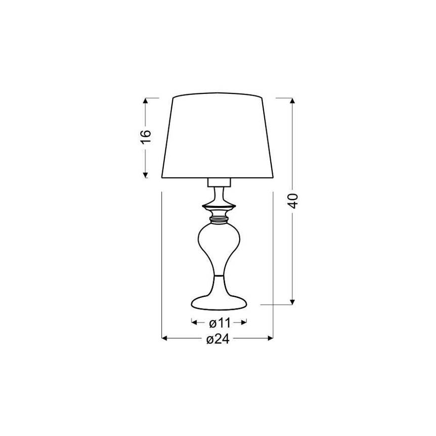 Lampă de masă GILLENIA 1xE27/60W/230V