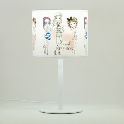 Lampă de masă GIRLS VIBES pentru fete, 1xE27/60W/230V Ø 18 cm