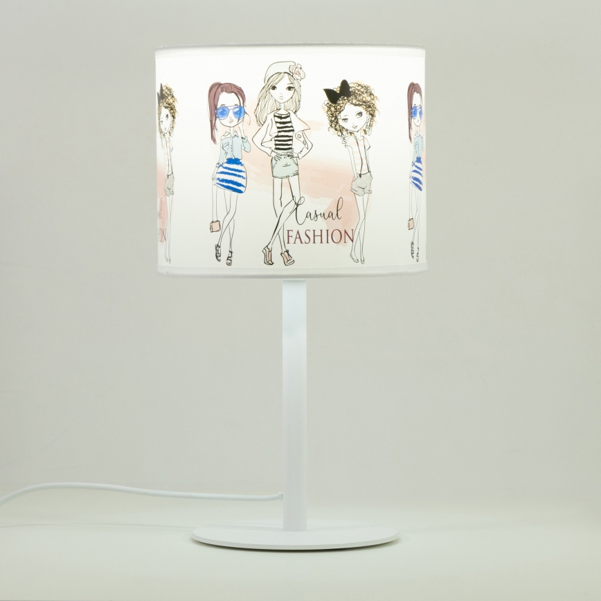 Lampă de masă GIRLS VIBES pentru fete, 1xE27/60W/230V Ø 18 cm
