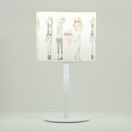 Lampă de masă GIRLS VIBES pentru fete, 1xE27/60W/230V, Ø 18 cm