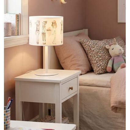 Lampă de masă GIRLS VIBES pentru fete, 1xE27/60W/230V, Ø 18 cm