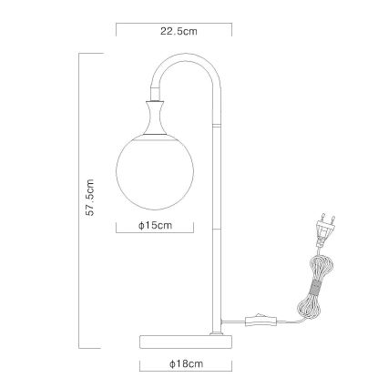Lampă de masă Globo 1xE27ILLU/10W/230V