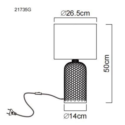 Lampă de masă Globo 1xE27/60W/230V gri