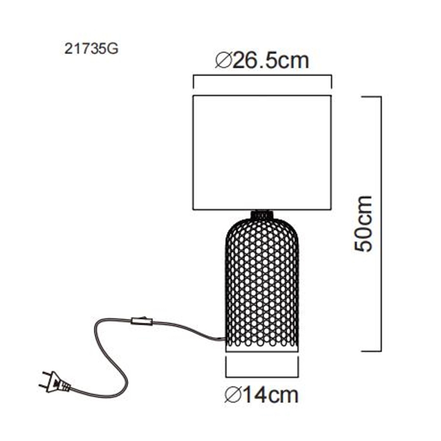 Lampă de masă Globo 1xE27/60W/230V gri