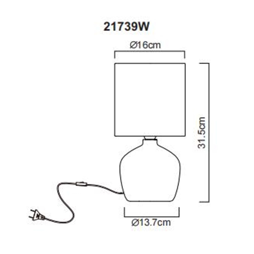 Lampă de masă Globo 1xE14/40W/230V alb