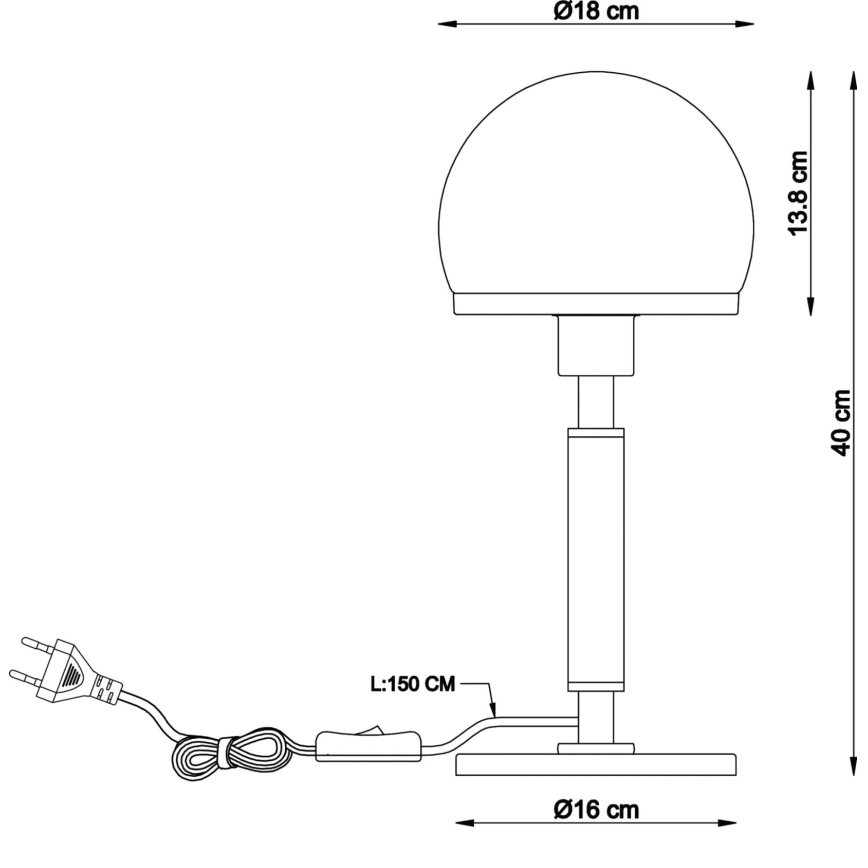 Lampă de masă Globo 1xE27/40W/230V