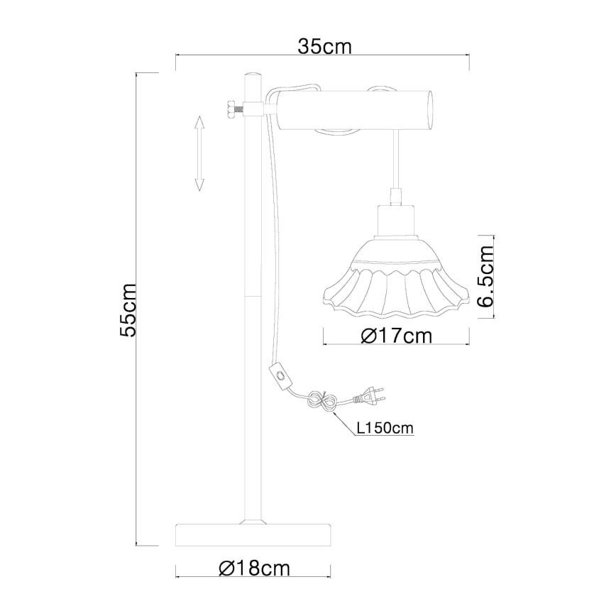 Globo - Lampă de masă 1xE27/40W/230V