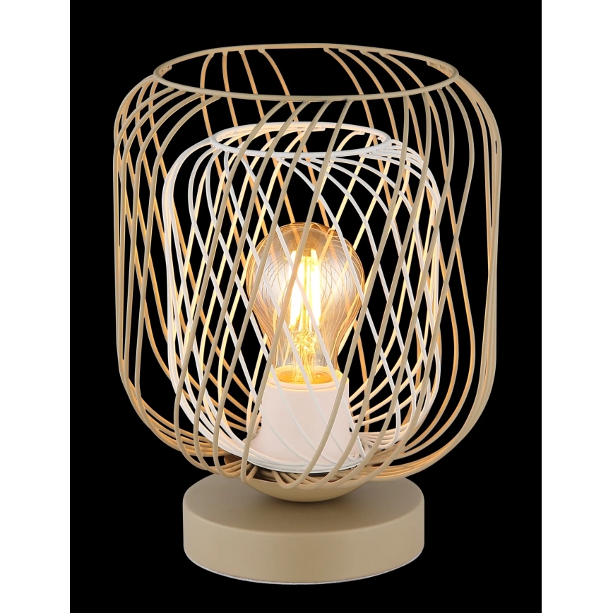 Lampă de masă Globo 1xE27/40W/230V bej/alb