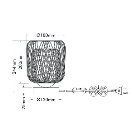 Lampă de masă Globo 1xE27/40W/230V bej/alb