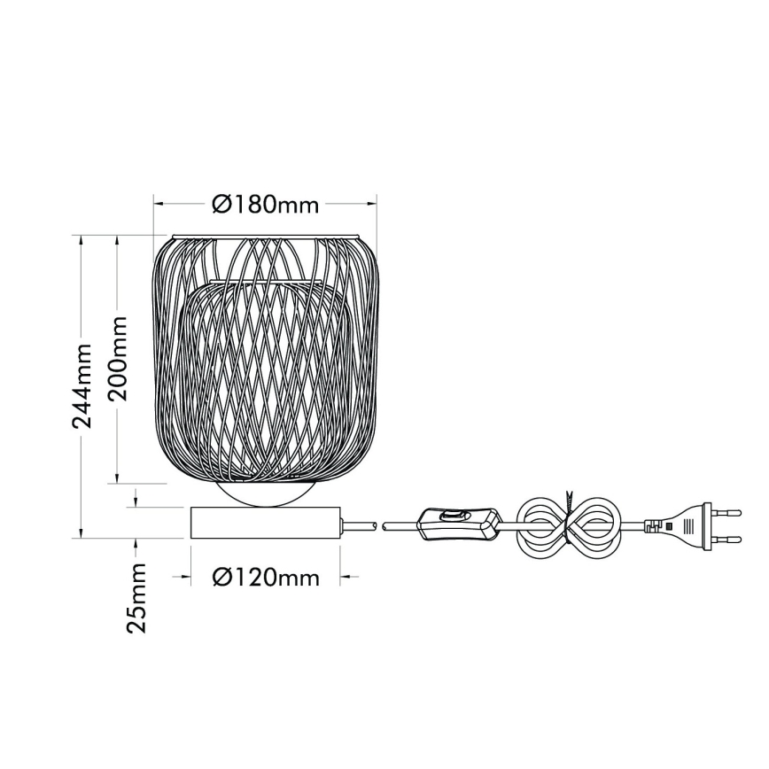 Lampă de masă Globo 1xE27/40W/230V bej/alb