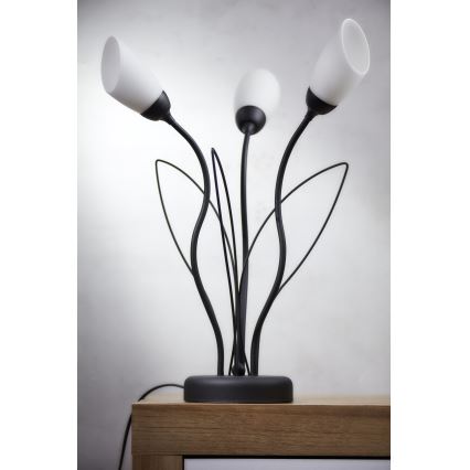 Lampă de masă GLORIOSA Jupiter 2065 - 3xG9/14W/230V neagră