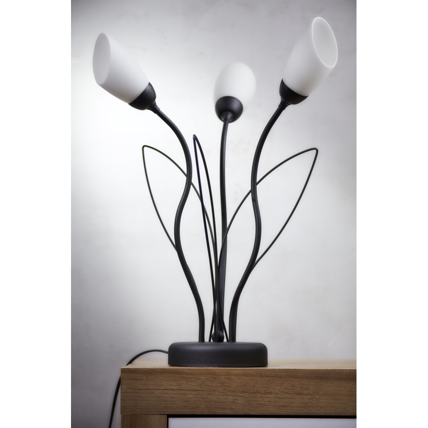Lampă de masă GLORIOSA Jupiter 2065 - 3xG9/14W/230V neagră
