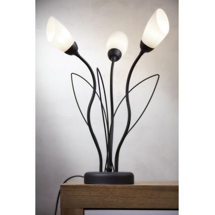Lampă de masă GLORIOSA Jupiter 2065 - 3xG9/14W/230V neagră