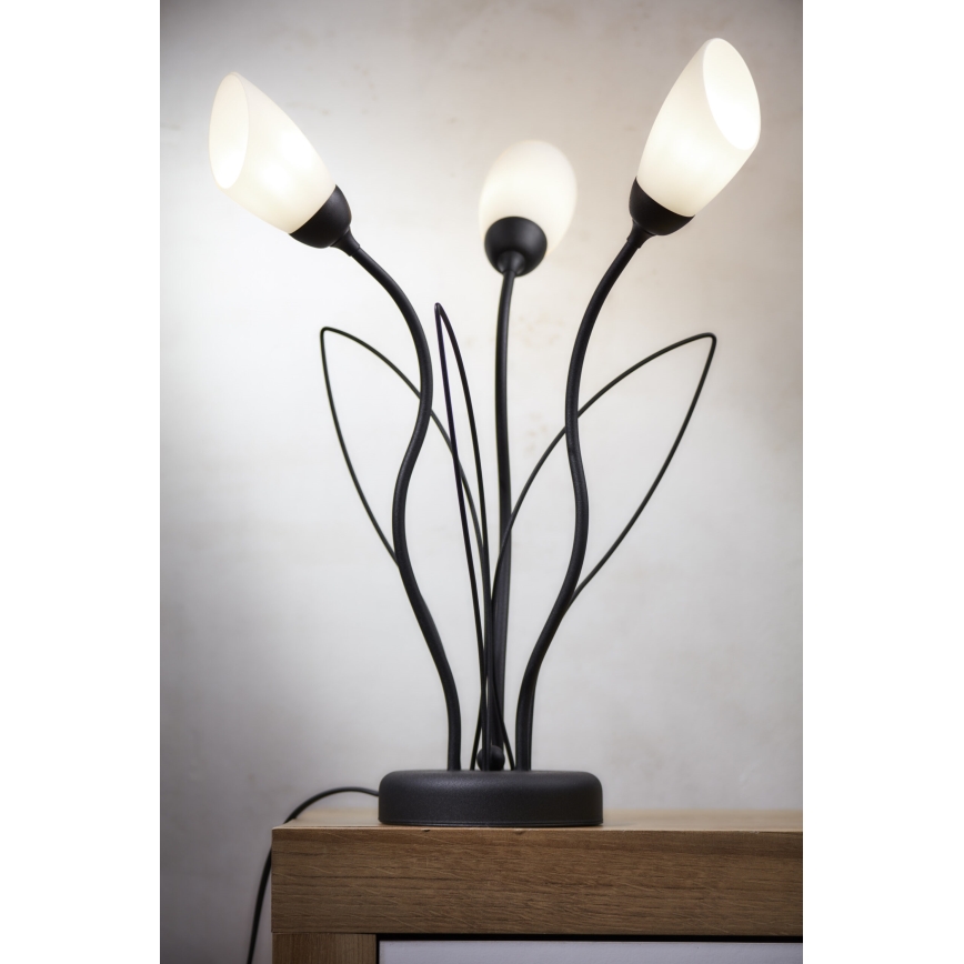 Lampă de masă GLORIOSA Jupiter 2065 - 3xG9/14W/230V neagră