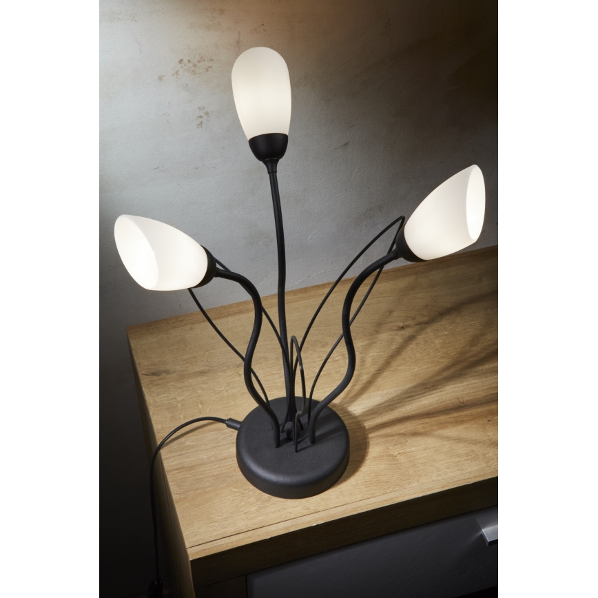 Lampă de masă GLORIOSA Jupiter 2065 - 3xG9/14W/230V neagră