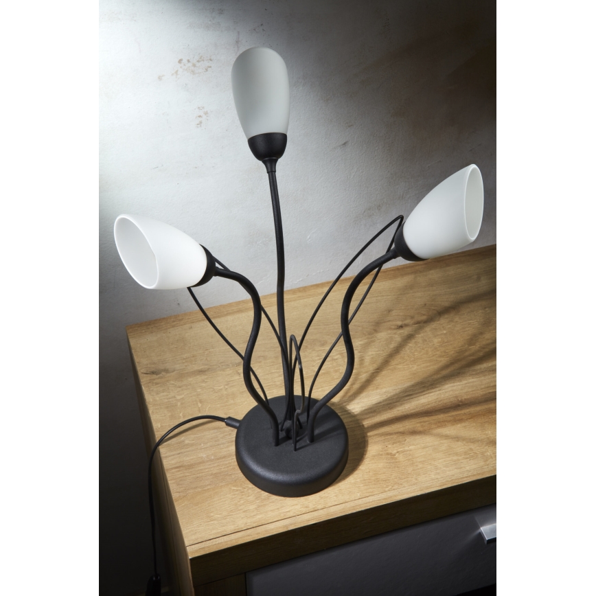 Lampă de masă GLORIOSA Jupiter 2065 - 3xG9/14W/230V neagră