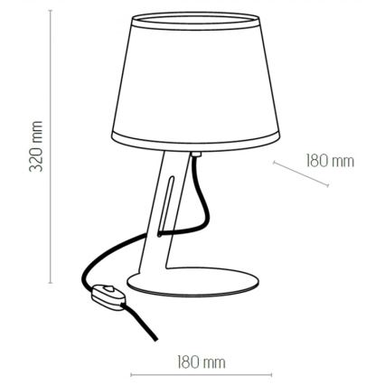 Lampă de masă GRACIA 1xE27/60W/230V albă
