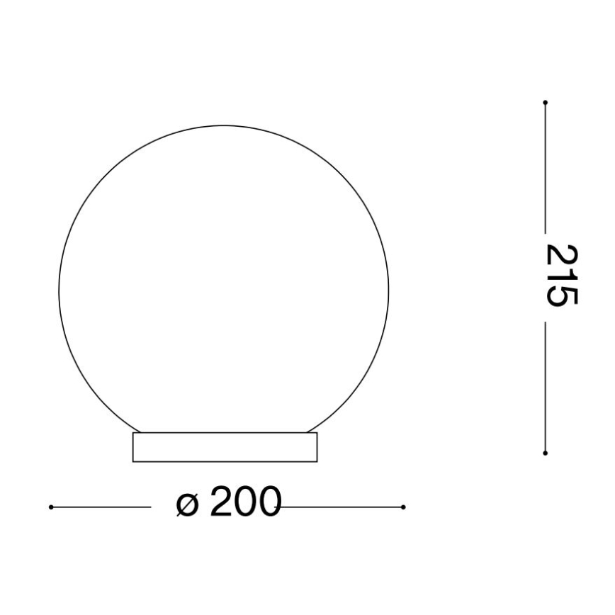 Lampă de masă Ideal Lux CARTA 1xE27/25W/230V d. 20 cm alb
