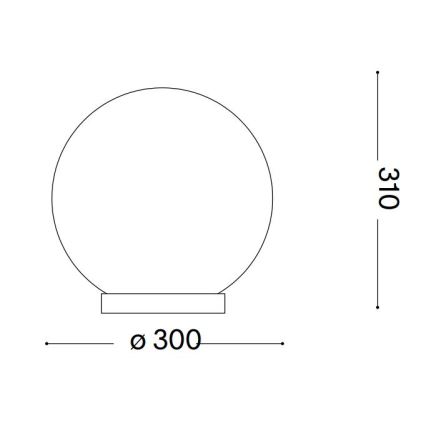 Lampă de masă Ideal Lux CARTA 1xE27/25W/230V d. 30 cm alb