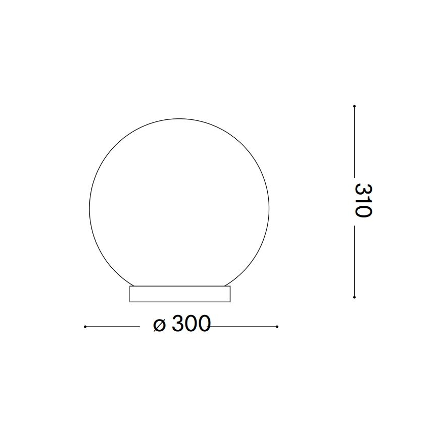 Lampă de masă Ideal Lux CARTA 1xE27/25W/230V d. 30 cm alb