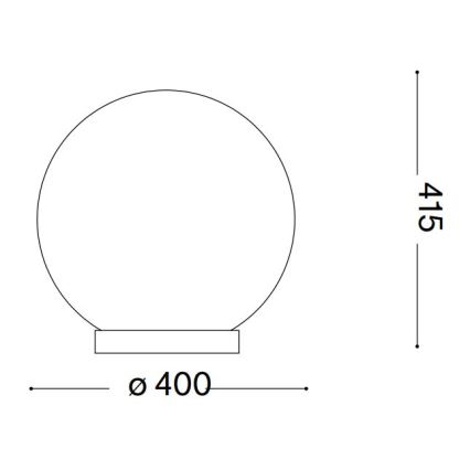 Lampă de masă Ideal Lux CARTA 1xE27/25W/230V d. 40 cm alb