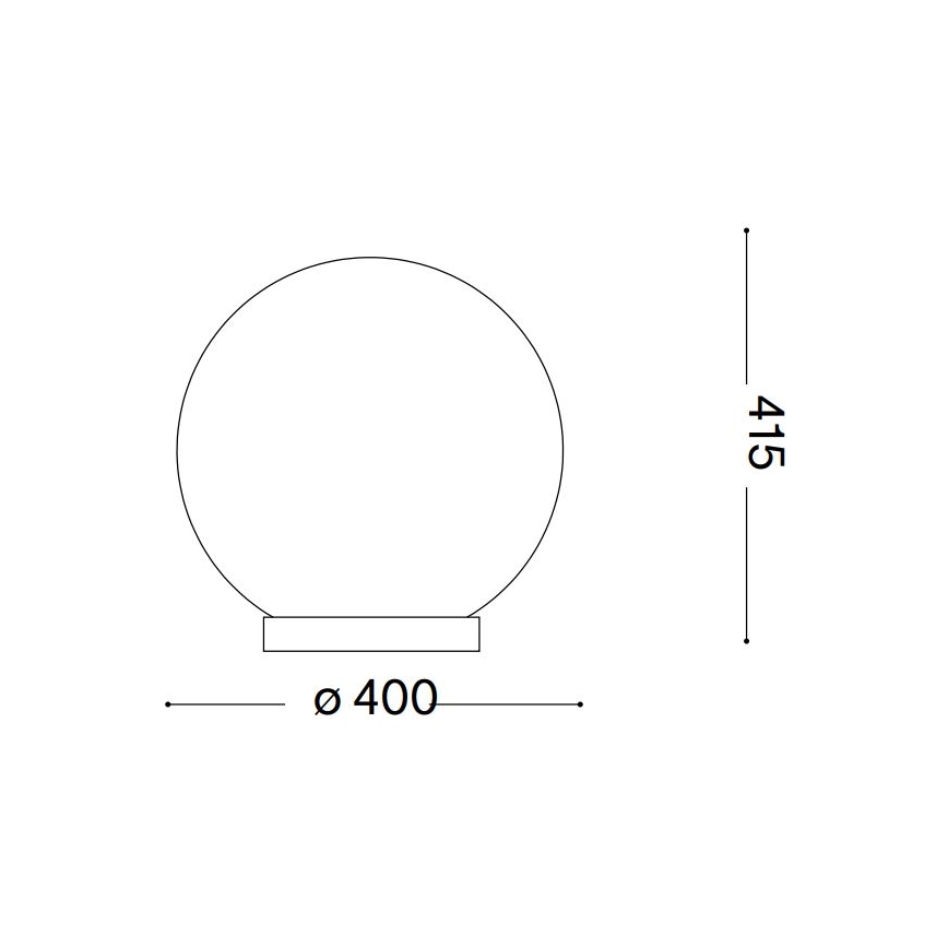 Lampă de masă Ideal Lux CARTA 1xE27/25W/230V d. 40 cm alb