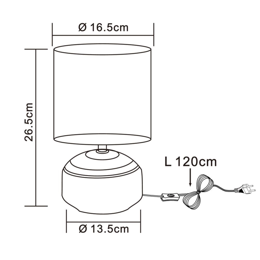 Lampă de masă 1xE14/40W/230V gri/ceramică Globo