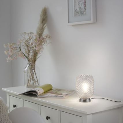 Lampă de masă JUST LIGHT. 14906-55 REISHI 1xE27/40W/230V crom