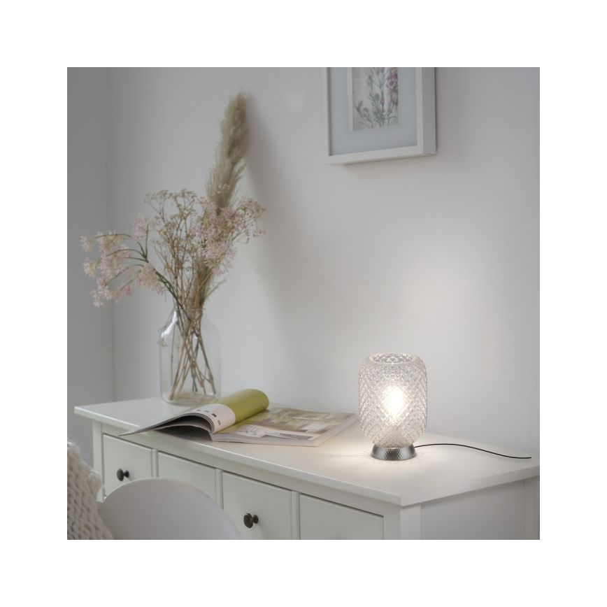 Lampă de masă JUST LIGHT. 14906-55 REISHI 1xE27/40W/230V crom