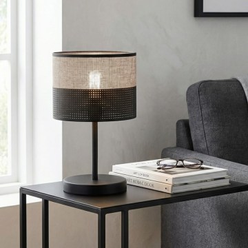 Lampă de masă KARBON 1xE27/15W/230V negru/gri