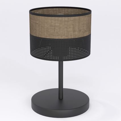 Lampă de masă KARBON 1xE27/15W/230V negru/maro