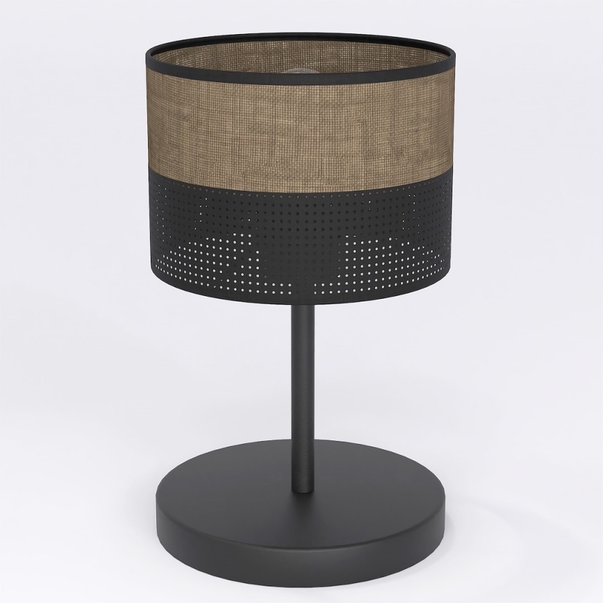 Lampă de masă KARBON 1xE27/15W/230V negru/maro