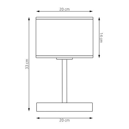 Lampă de masă KARBON 1xE27/15W/230V negru/maro