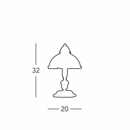 Lampă de masă Kolarz 731.73.100 NONNA 1xE27/75W/230V maro/verde
