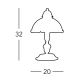 Lampă de masă Kolarz 731.73.70 NONNA 1xE14/60W/230V