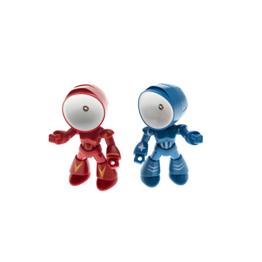 Lampă de masă LED/0,06W/3xLR41 robot roșie