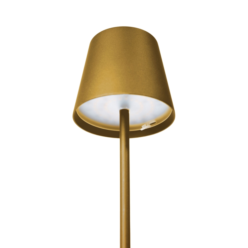 Lampă de masă LED reîncărcabilă și dimabilă pentru exterior LED/4W/4000 mAh 3000/4000/5500K IP44 auriu