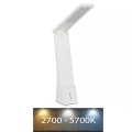 Lampă de masă LED dimabilă tactilă reîncărcabilă USB LED/4W/5V 2700K-5700K albă/aurie