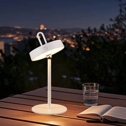 LED lampă de masă tactilă reglabilă, reîncărcabilă pentru exterior GENTLE LED/1,5W/3,7V 3000 mAh IP44 albă