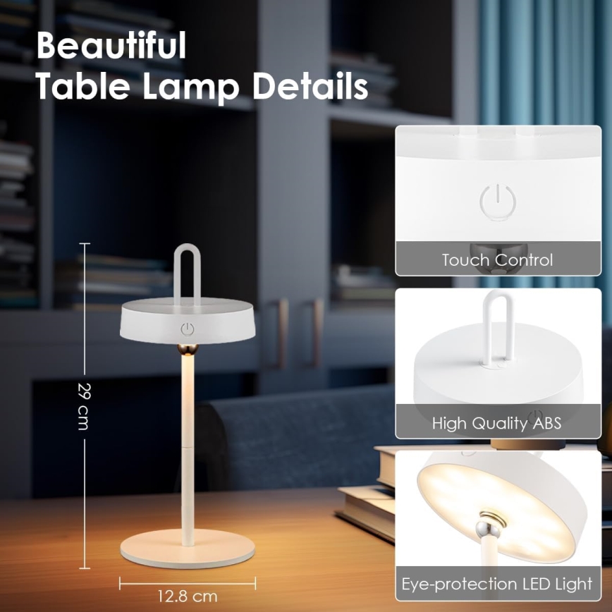 LED lampă de masă tactilă reglabilă, reîncărcabilă pentru exterior GENTLE LED/1,5W/3,7V 3000 mAh IP44 albă