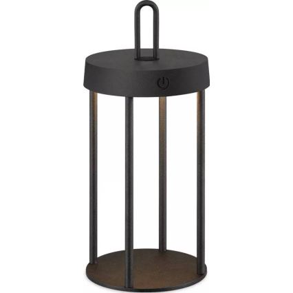 Lampă de masă LED dimmabilă, tactilă, reîncărcabilă, pentru exterior GENTLE LED/1,5W/3,7V 3000 mAh IP44 neagră
